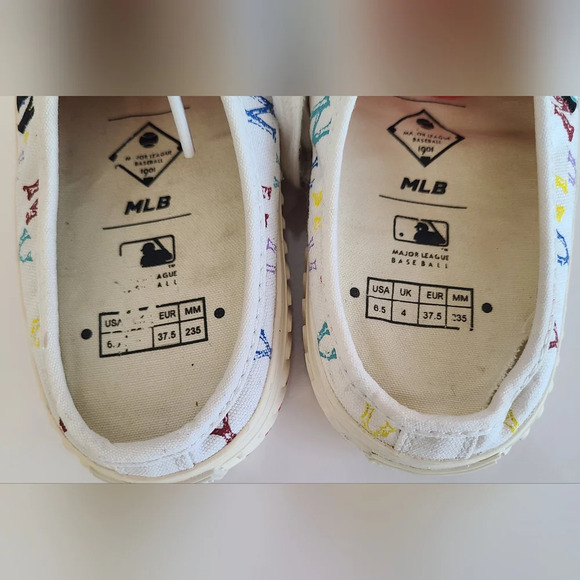 MLB‎ Play Ball Shoes Woman’s Size 6.5 US, Mule Monogram NY Yankees White - Picture 6 of 9